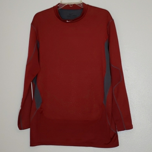 NIKE Pro Combat Athleisure Shirt Mens Dri Fit Athletic Spring Fall - Picture 1 of 16